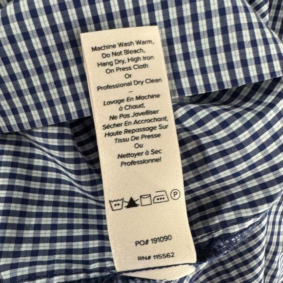 Cinq A Sept Sleeveless Gaby Dress Size 6 Gingham Blue White Tie Detail SW-2045 - Picture 8 of 8